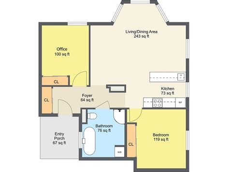 When you are trying to make the most of limited floor space, you can sketch your small bedroom layout. 1 Bedroom Apartment Floor Plan | RoomSketcher