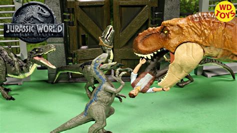 New Jurassic World Attack Pack Velociraptor Blue Unboxing Fallen Kingdom Mattel Dinosaur Toy Wd
