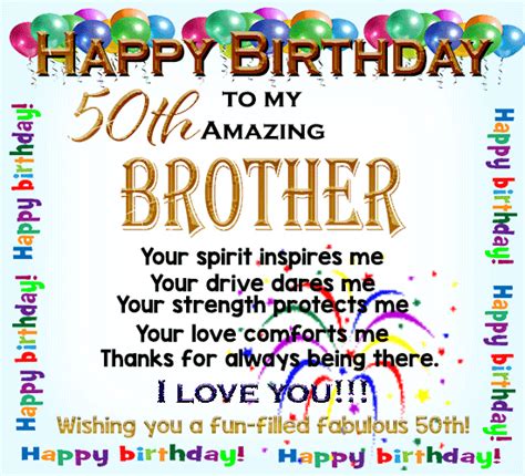 Happy 50 Birthday To My Amazing Free For Brother And Sister Ecards 123 Greetings
