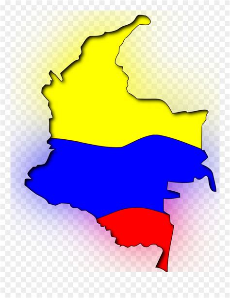 Mapa De Colombia Y Bandera