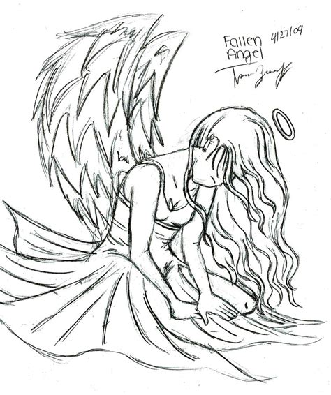 Fallen Angels Anime Coloring Pages Sketch Coloring Page