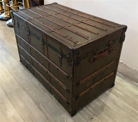 Antique Steamer Trunk With Inside Tray And Compartments Circa 1890 At