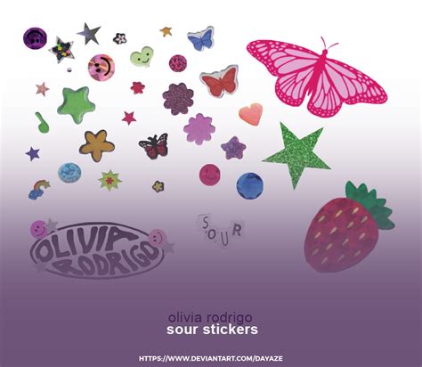 Olivia Rodrigo Sour Stickers By Dayaze On Deviantart