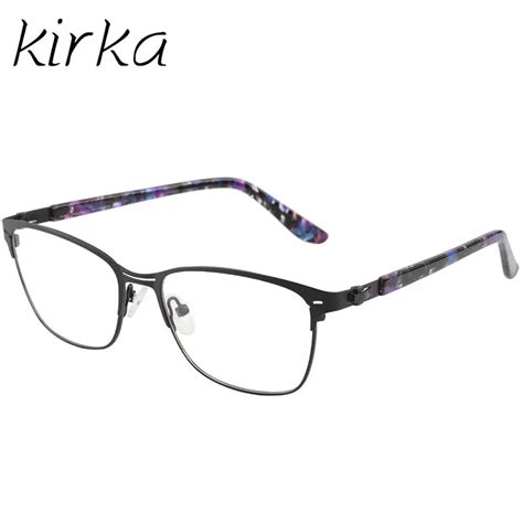 Kirka Stylish Stainless Steel Eyeglasses Frame Metal Glasses Women