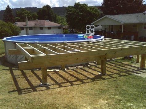 Usually, if you hire a builder, they will include free deck plans, which include instructors, cost estimator, and a detailed list of the materials required. 24 FT Above Ground Pool Deck Plans - Bing images | Wood ...