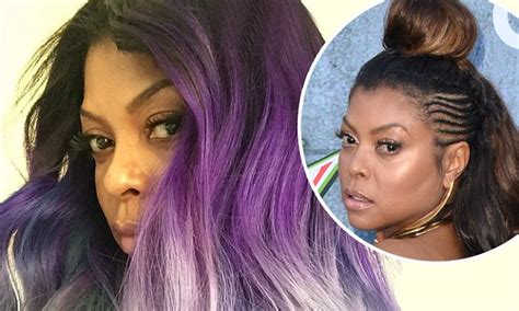 Taraji P Henson Debuts Her Ombre Purple To Silver Hair On