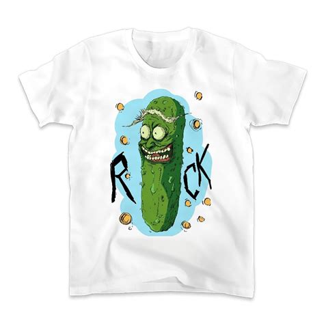 Rick And Morty Funny Pickle T Shirt Men White Casual Plus Size Tshirt