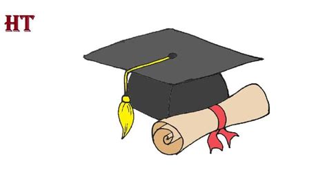 How To Draw A Graduation Cap Step By Step For Beginners Easy Drawings