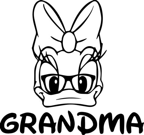 Daisy Duck Grandma Svg Daisy Duck Sunglasses Svg Donald Du Inspire