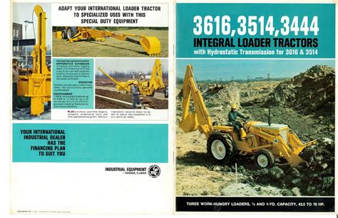 Ih International Harvester Industrial 3444 3514 3616 Loader Tractors