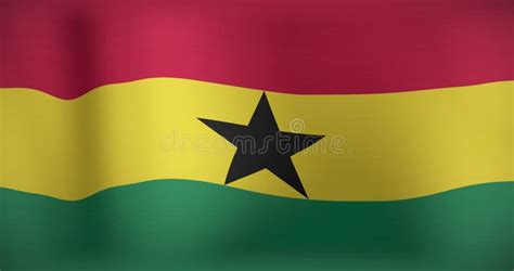 Image Of Waving Flag Of Ghana Stock Illustration Illustration Of