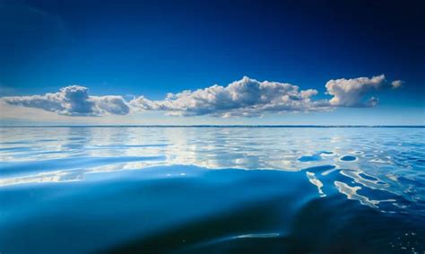 Beautiful Seascape Blue Sea Horizon Sky Tranquil Scene Natural