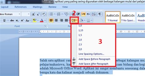 Cara Mengatur Jarak Spasi di Microsoft Word - Blogger Toraja