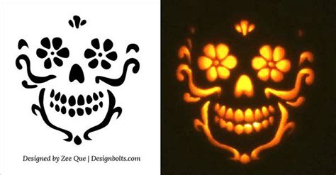 10 Free Halloween Scary And Cool Pumpkin Carving Stencils Patterns