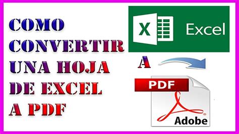 Como Guardar O Convertir Una Hoja Excel A PDF Super Facil Sin