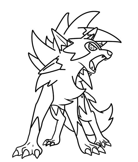Lycanroc dusk coloring by Bellatrixie-White on DeviantArt