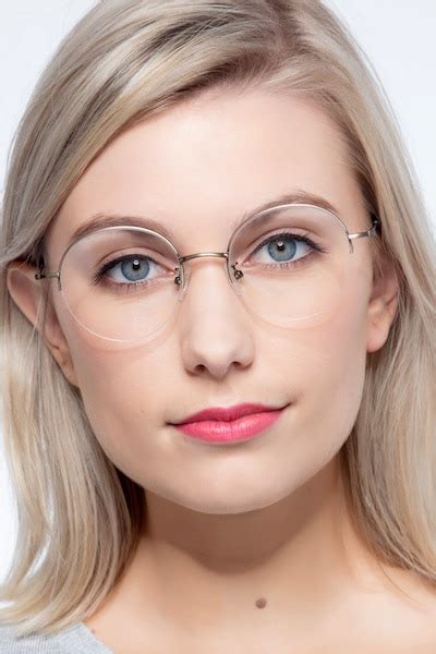 albee alluring wide half rim minimal frames eyebuydirect