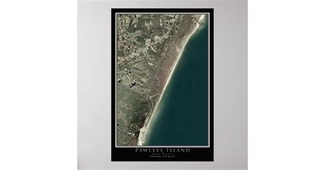 Pawleys Island South Carolina Satellite Poster Map Zazzle