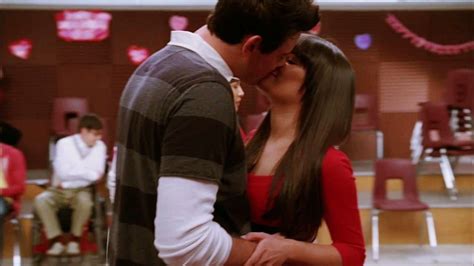 Finchel Kiss Rachel And Finn Lea And Cory Finn Hudson Glee Birthday