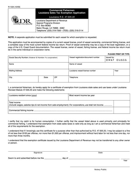 Printable Tax Exempt Form