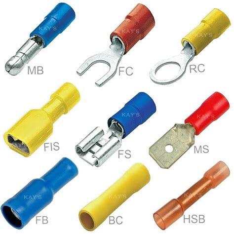 Electrical connectors, plugs and sockets etc. INSULATED CRIMP TERMINALS RING SPADE BUTT FORK BULLET ELECTRICAL CONNECTORS | eBay