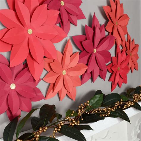 Diy Wall Decorations How To Make Paper Flowers Christmas