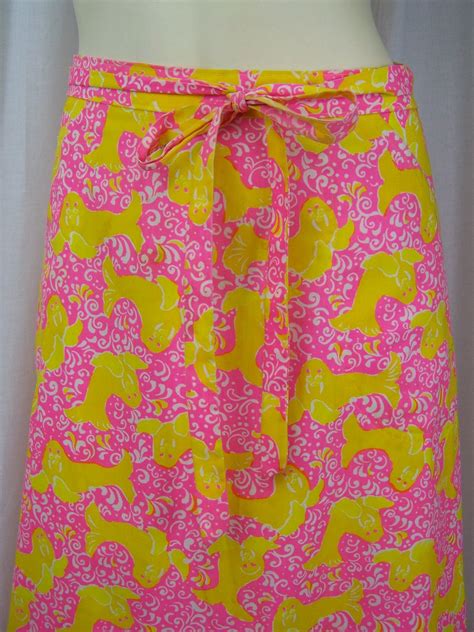Reserved Vintage Lilly Pulitzer Wrap Skirt Walrus Print S Etsy