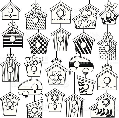 Svg  Birdhouse Vector Clipart Outline And Silhouette Drawing