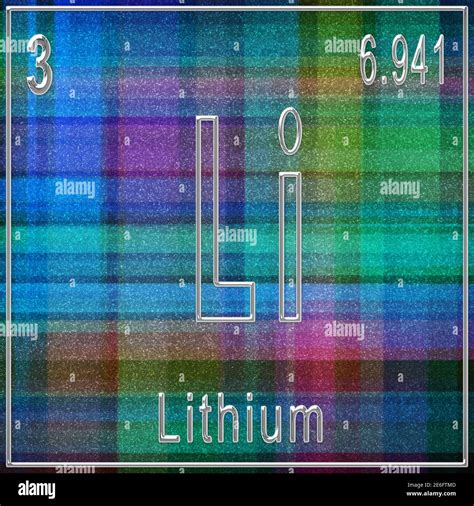 Lithium Chemical Element Sign With Atomic Number And Atomic Weight