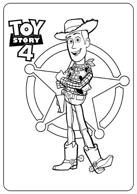 Woody Toy Story 4 Disney Pixar Coloring Pages Toy Story 4 Kids
