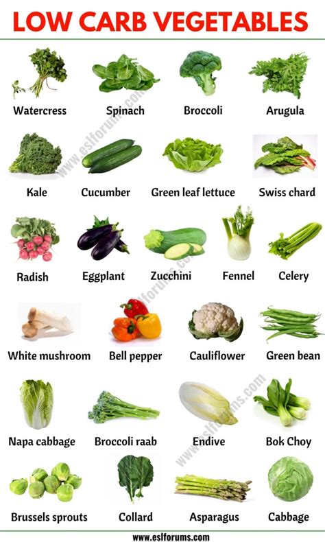 25 Low Carb Vegetables A Guide To The Best Low Carb Vegetables Esl