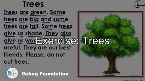 Exercise Trees English Lecture Sabaqpk Youtube