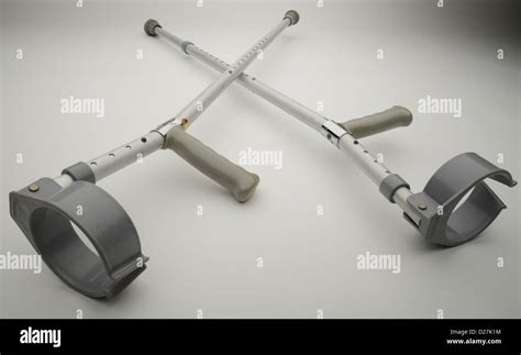 Pair Of Crutches Stock Photo Alamy