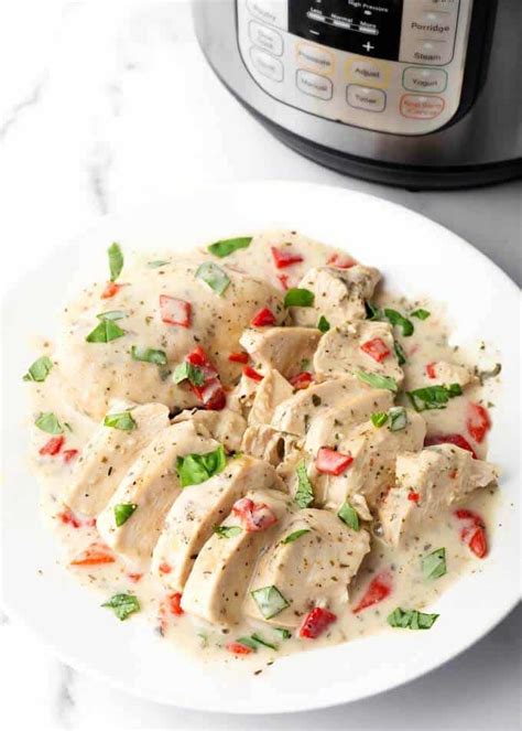 Cover instant pot, and, using manual setting, set to 18 minutes on high pressure, making sure the pressure valve is sealed. Instant Pot Creamy Italian Chicken Breasts | Simply Happy Foodie