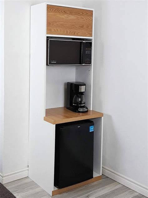 Barn door cabinet with mini fridge and microwave. Multi Functional Cupboard, Mini Fridge Microwave Cabinet ...