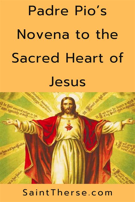 Padre Pios Novena To The Sacred Heart Of Jesus Sacred Heart Novena