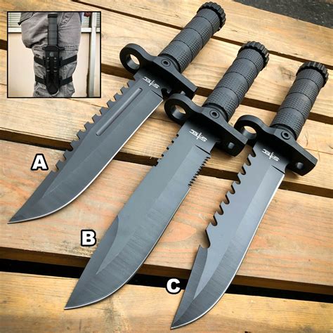 125 Military Tactical Hunting Fixed Blade Army Survival Knife Fire
