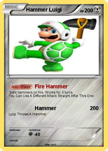 Pokémon Hammer Luigi 5 5 Fire Hammer My Pokemon Card