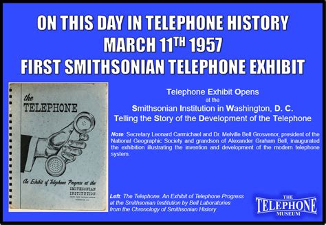On This Day In Telephone History March 11th 1957 The Telephone Museum