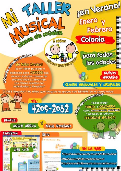 Nuestras actividades para los más peques de la casa, de 5 a 12 años. talleres de musica para niños - Buscar con Google ...