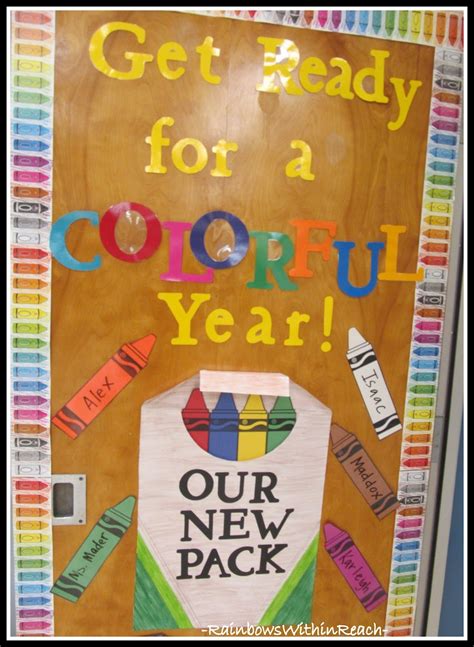 Back To School Classroom Door In Preschool Colorful New Year With
