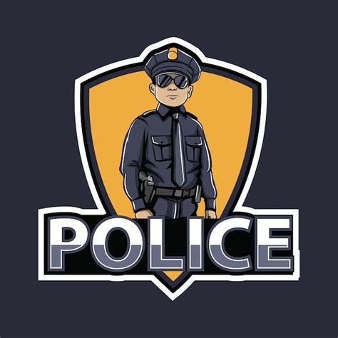 Officier De Police De Dessin Animé Policier Isolé Illustration
