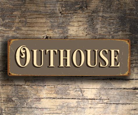 Outhouse Sign Outhouse Signs Restroom Signs Outdoor