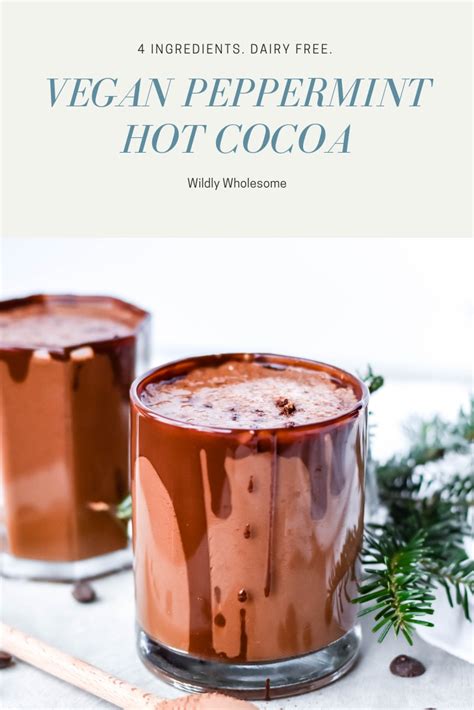 Vegan Peppermint Hot Cocoa Wildly Wholesome