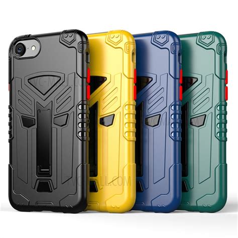 Transformer Shockproof Pctpu Hybrid Phone Case With Kickstand For