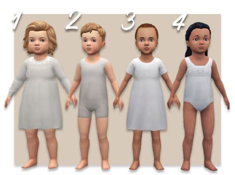 Edwardian Toddler S Nightwear The Sims 4 Catalog