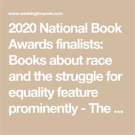 The 2020 National Book Awards Finalists Are A Strikingly Fresh Group