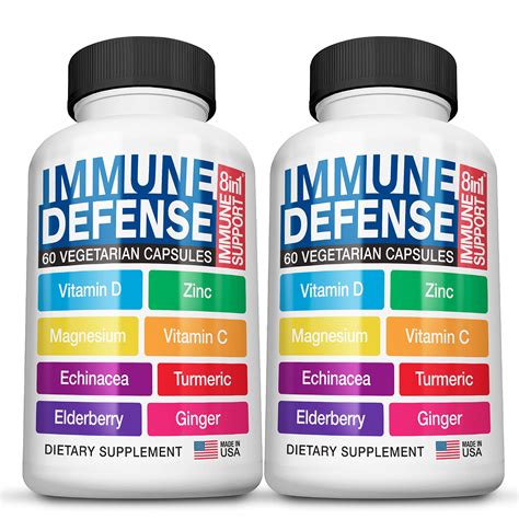 Buy 8 In 1 Immune Support Zinc Supplements Elderberry Zinc C Vit