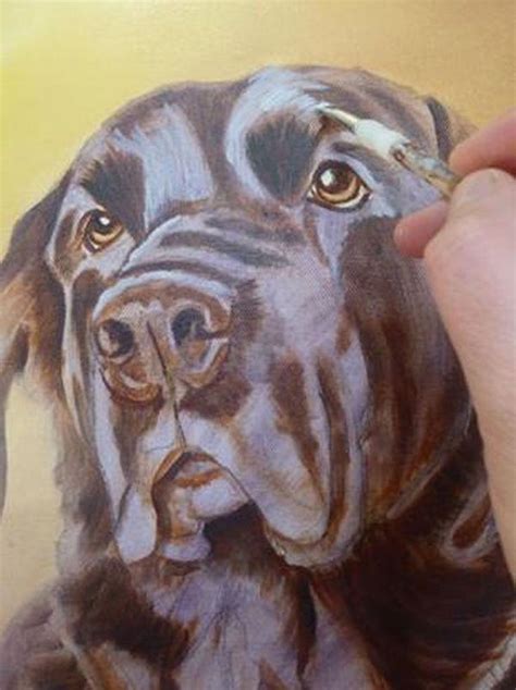 How To Paint Dog Acrylics First Colour Layers Animal Paintings Dog