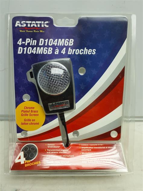 Astatic D104m6b Handheld Microphone Wired 4 Pin Cobra Cbham Ebay